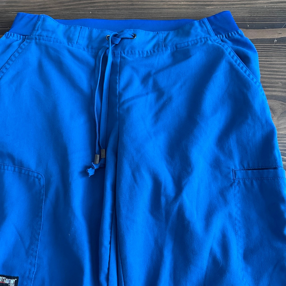Grey’s Anatomy Womens S Blue Scrub Pants Drawstring Cargo - Picture 4 of 9